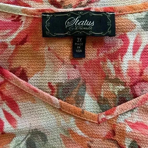 Status Floral Women’s Blouse A10 - Picture 4 of 5